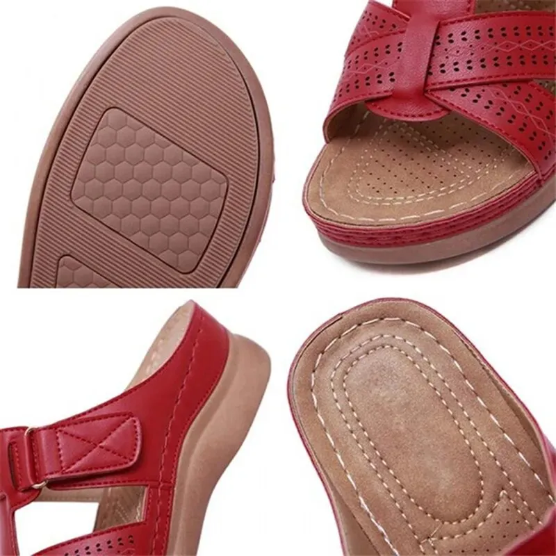 Women Orthopedic Low Heels Comfy Sandals